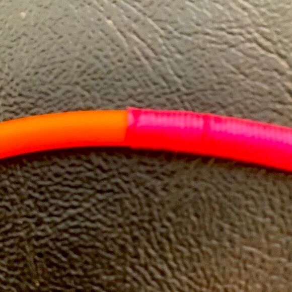 Rebecca Minkoff Handmade Orange & Pink Crystal Cord Choker Necklace Neon - Picture 8 of 8